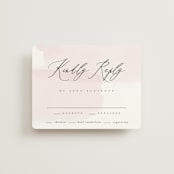 "Painterly" - RSVP Cards in Blush by Kelly Schmidt - Front