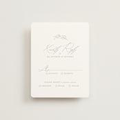"Essential" - RSVP Cards in Mist by Design Lotus - Front