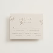 "Emblem" - RSVP Cards in Champagne by Everett Paper Goods - Front