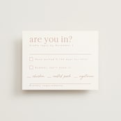 "Party Accordingly" - RSVP Cards in Blush by Hudson meet Rose - Front