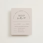 "Overjoyed" - RSVP Cards in Almond by Jill Means - Front