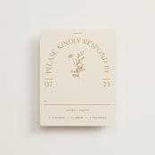"Floral Type Arch" - RSVP Cards in Cream by Baumbirdy - Front
