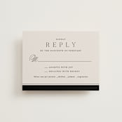 "Cambridge" - RSVP Cards in Tuxedo by Amy Kross - Front