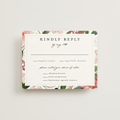 "Blossom" - RSVP Cards in Blush by Susan Moyal - Front