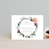 "Garlands" - RSVP Cards in Lavender by Lori Wemple - Front