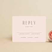"Casablanca" - RSVP Cards in Blush by Lori Wemple - Front