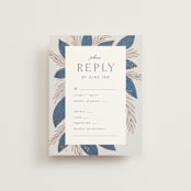 "Bouquet" - RSVP Cards in Cobalt by Jen Owens - Front