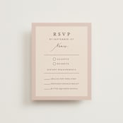 "Delicate monogram" - RSVP Cards in Blush by Lucrecia Caporale - Front