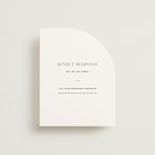 "Classic & Timeless" - RSVP Online Enclosure Cards in Obsidian by Lucrecia Caporale - Front