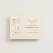 "The Manor" - RSVP Online Enclosure Cards in Buff by Pixel and Hank - Front