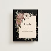 "Peonies & Sage" - RSVP Online Enclosure Cards in Fawn by Susan Moyal - Front