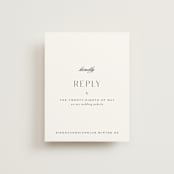 "More Than Words" - RSVP Online Enclosure Cards in Bridal White by Design Lotus - Front