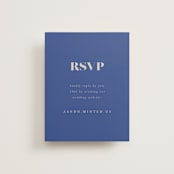 "Centro" - RSVP Online Enclosure Cards in Marseille Bleu by Up Up Creative - Front