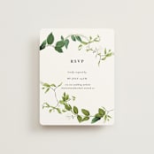 "Greenery" - RSVP Online Enclosure Cards in Fern by Susan Moyal - Front
