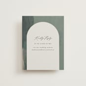 "Verdant" - RSVP Online Enclosure Cards in Moss by Nicoletta Savod - Front