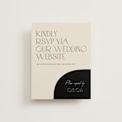 "Contour" - RSVP Online Enclosure Cards in Ecru by Erica Krystek - Front