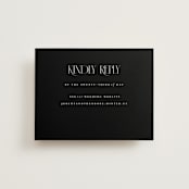 "Black-Tie" - RSVP Online Enclosure Cards in Noir by Benita Crandall - Front