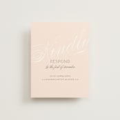 "Classic Lux" - RSVP Online Enclosure Cards in Blush by Stacey Day - Front