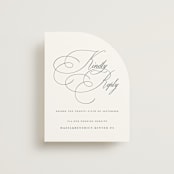 "scamorza" - RSVP Online Enclosure Cards in Pearl by chocomocacino - Front