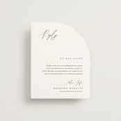 "Corner" - RSVP Online Enclosure Cards in Silk by Kelly Schmidt - Front
