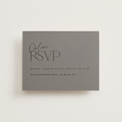"The Ultimate After Party" - RSVP Online Enclosure Cards in Fog by Becky Nimoy - Front