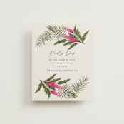 "Tropical garden" - RSVP Online Enclosure Cards in Lime by Elly - Front