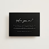 "A formal request" - RSVP Online Enclosure Cards in Jet by Lea Delaveris - Front