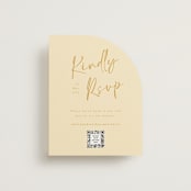 "Ink scribble" - RSVP Online Enclosure Cards in Honey by Adelyn T. - Front
