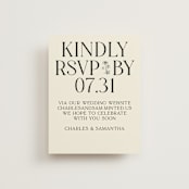 "Floral Emblem" - RSVP Online Enclosure Cards in Cream by Baumbirdy - Front