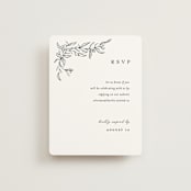 "Floral Cascade" - RSVP Online Enclosure Cards in Alpine by Pixel and Hank - Front