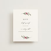 "Romantic Florals" - RSVP Online Enclosure Cards in Peony by Susan Moyal - Front