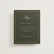 "refined" - RSVP Online Enclosure Cards in Deep Olive by Nicole Walsh - Front
