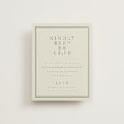 "Framed Floral" - RSVP Online Enclosure Cards in Mustard by Baumbirdy - Front