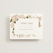 "Felicity" - RSVP Online Enclosure Cards in Pearl by Leah Bisch - Front
