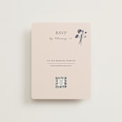 "Floral Monogram" - RSVP Online Enclosure Cards in Champagne by Lindsay Megahed - Front
