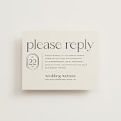 "Modern Monogram" - RSVP Online Enclosure Cards in Latte by Jackie Crawford - Front
