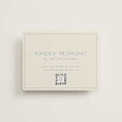"Brooklyn" - RSVP Online Enclosure Cards in Cerulean by Ellen Schlegelmilch - Front