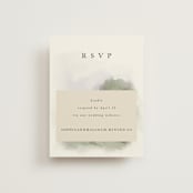 "Hillside" - RSVP Online Enclosure Cards in Moss by Hannah Williams - Front