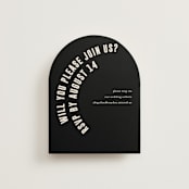 "Spin" - RSVP Online Enclosure Cards in Cream by Pixel and Hank - Front