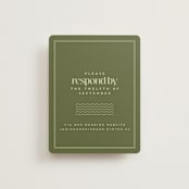 "News!" - RSVP Online Enclosure Cards in Kiwi by Claudia Orengo - Front