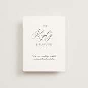 "Poem" - RSVP Online Enclosure Cards in Snow by Maja Cunningham - Front