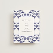 "Topkapi" - RSVP Online Enclosure Cards in Cobalt by Nazia Hyder - Front