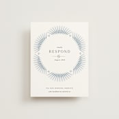 "AKARI" - RSVP Online Enclosure Cards in Wave by Melanie Kosuge - Front