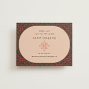 "Japanese Fabric" - RSVP Online Enclosure Cards in Persimmon by Becky Nimoy - Front