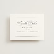 "Vow" - RSVP Online Enclosure Cards in Tuxedo by Leah Bisch - Front