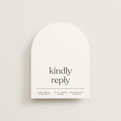 "Memo" - RSVP Online Enclosure Cards in Charcoal by Blustery August - Front