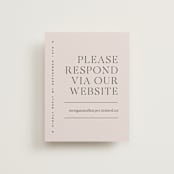 "Coco" - RSVP Online Enclosure Cards in Linen by Carly Reed Walker - Front