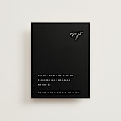 "Slate" - RSVP Online Enclosure Cards in Bridal Veil by Up Up Creative - Front