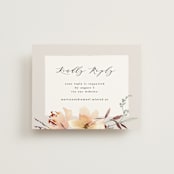 "Sonnet" - RSVP Online Enclosure Cards in Almond by Petra Kern - Front