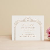 "Timeless" - RSVP Online Enclosure Cards in Terracotta by Jen Owens - Front